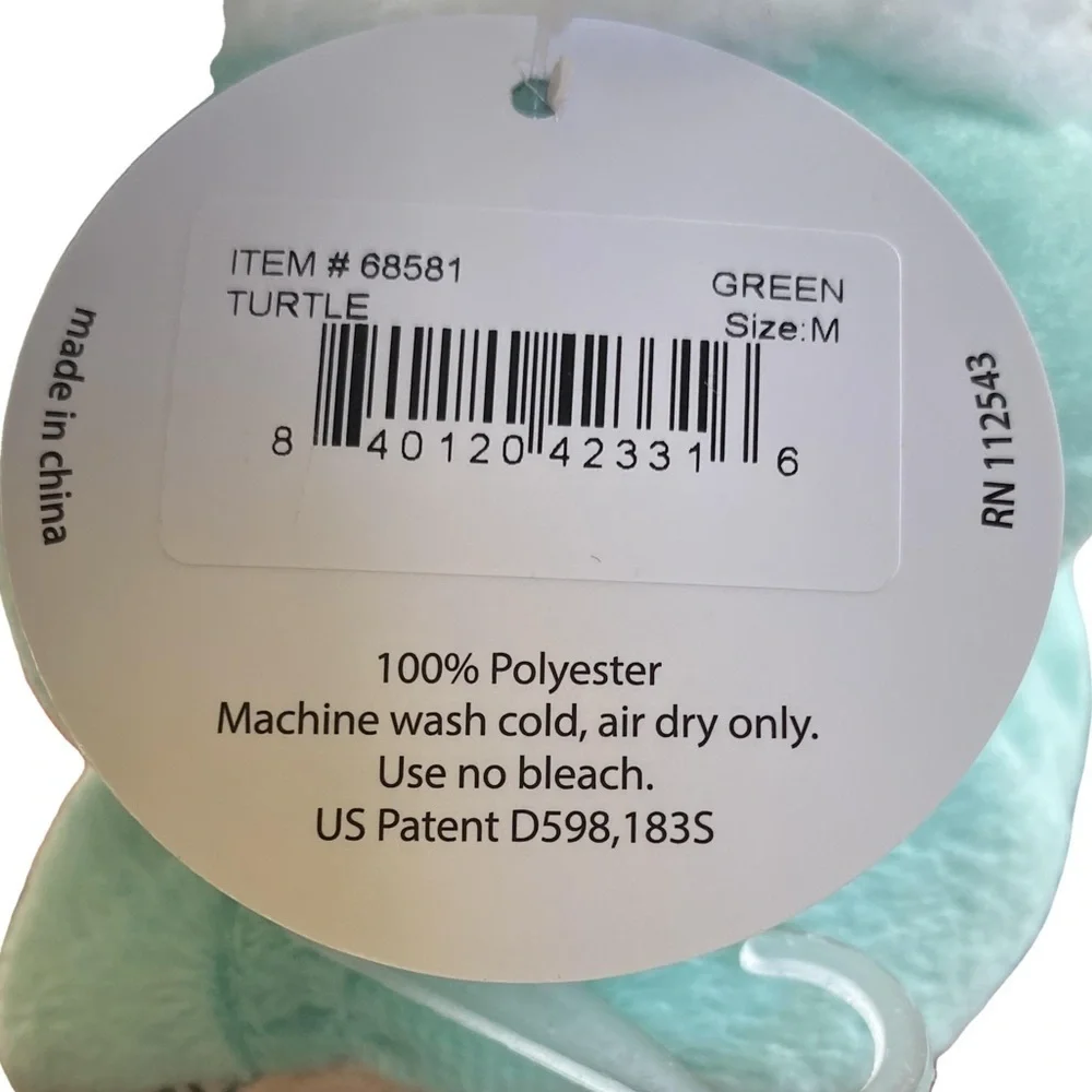 SNOOZIES Pairable Slipper Socks Non-Slip Fuzzy Mint Green Sea Turtles Ki…